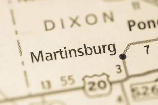Martinsburg Nebraska Kaart Verenigde Staten — Stockfoto