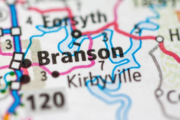 Branson Missouri Mappa Degli Stati Uniti — Foto Stock