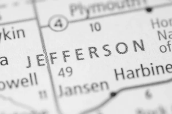 Τζέφερσον Νεμπράσκα Χάρτης Ηπα — Φωτογραφία Αρχείου