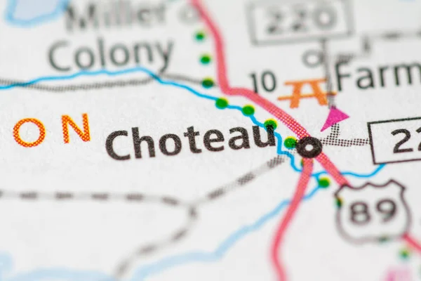 Choteau Montana Usa Map — Stock Photo, Image