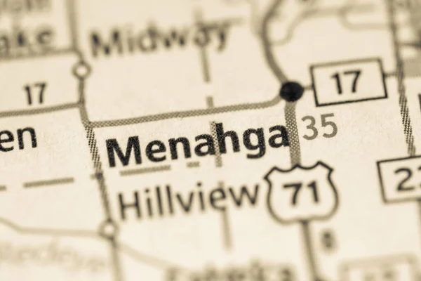 Menahga Minnesota Mapa Usa — Foto de Stock