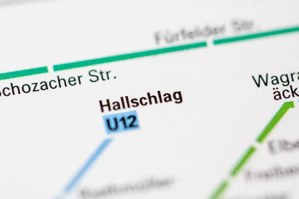 Stanice Hallschlag Mapa Metra Stuttgart — Stock fotografie