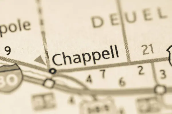 Chappell Nebraska Eua Mapa — Fotografia de Stock