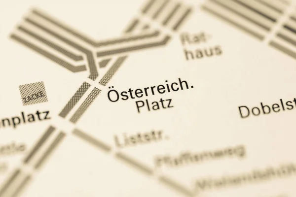 Estación Osterreich Platz Mapa Del Metro Stuttgart — Foto de Stock