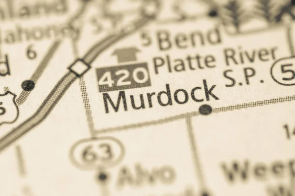 Murdock Nebraska Abd Haritası — Stok fotoğraf