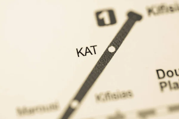 Kat站雅典地铁地图 — 图库照片