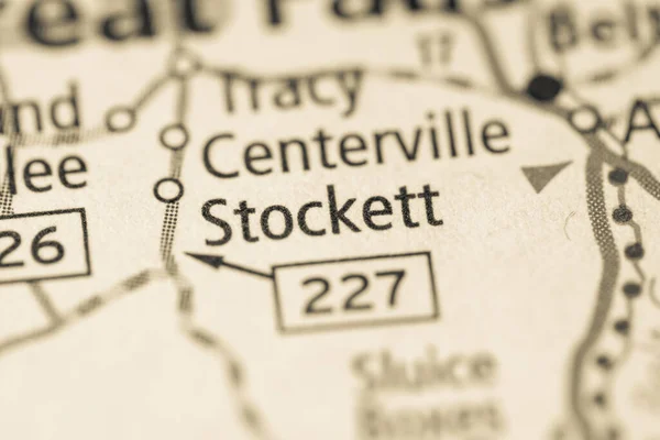 Stockett Montana Mapa Usa — Foto de Stock