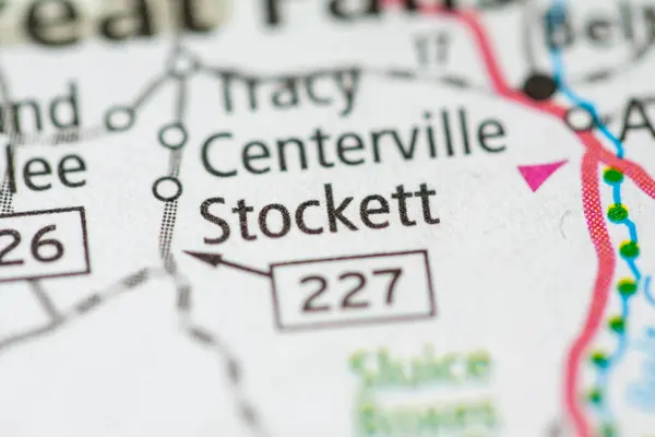 Stockett Montana Mapa Usa — Foto de Stock