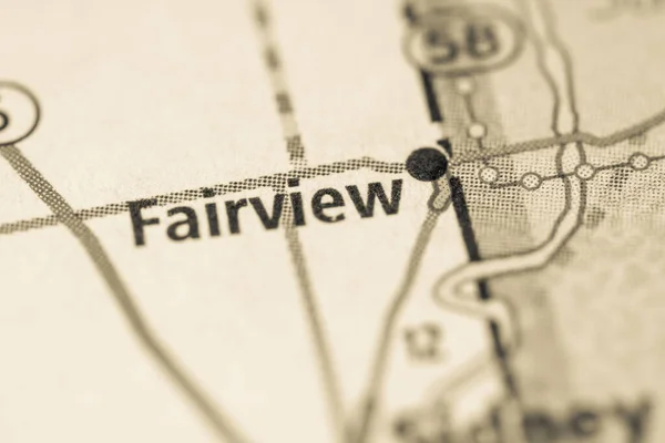 Fairview 蒙大拿美国地图 — 图库照片