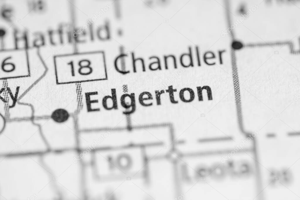 Edgerton. Minnesota. USA map
