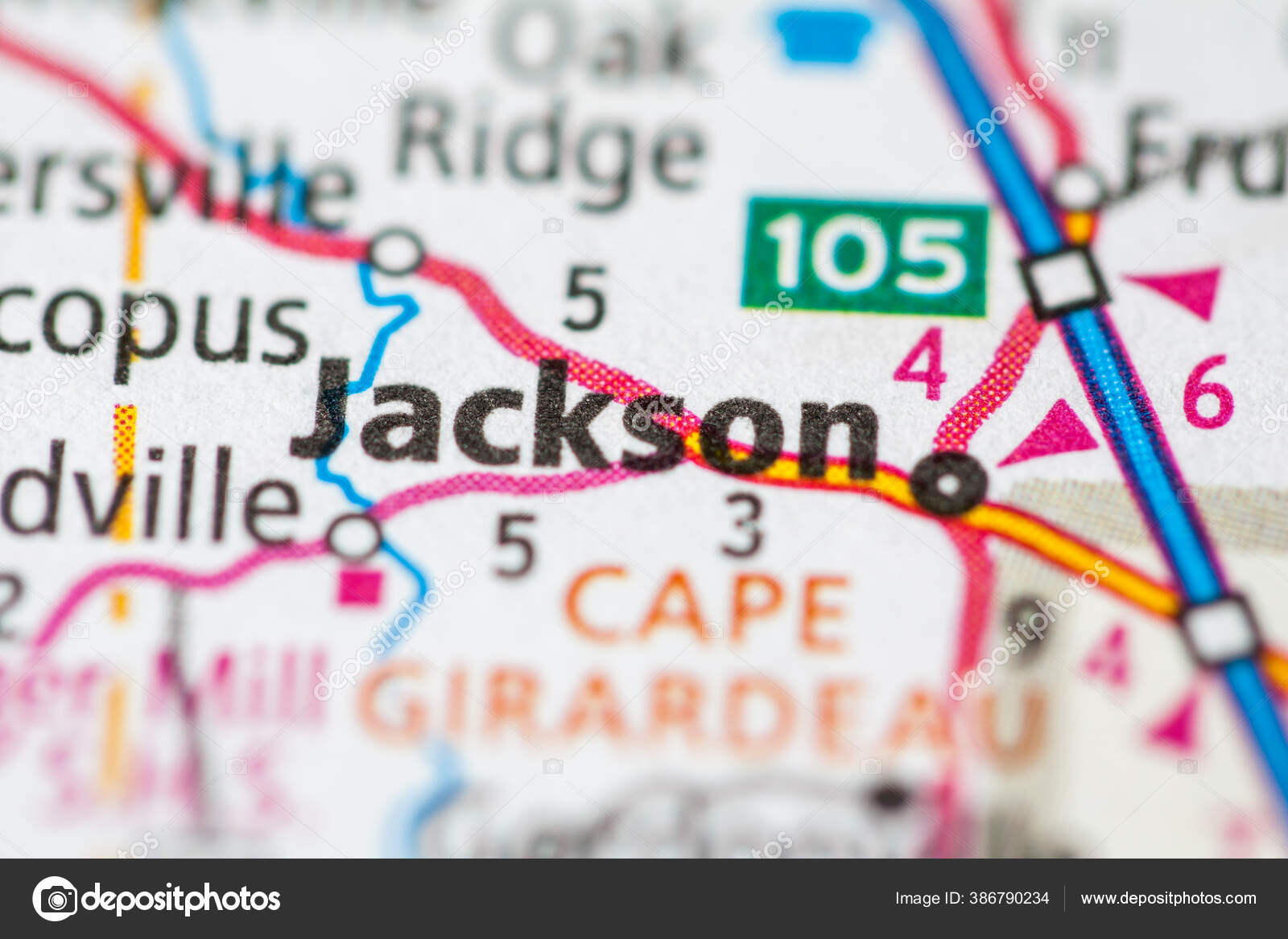 Jackson Missouri Usa Map Stock Photo by ©aliceinwonderland2020 386790234