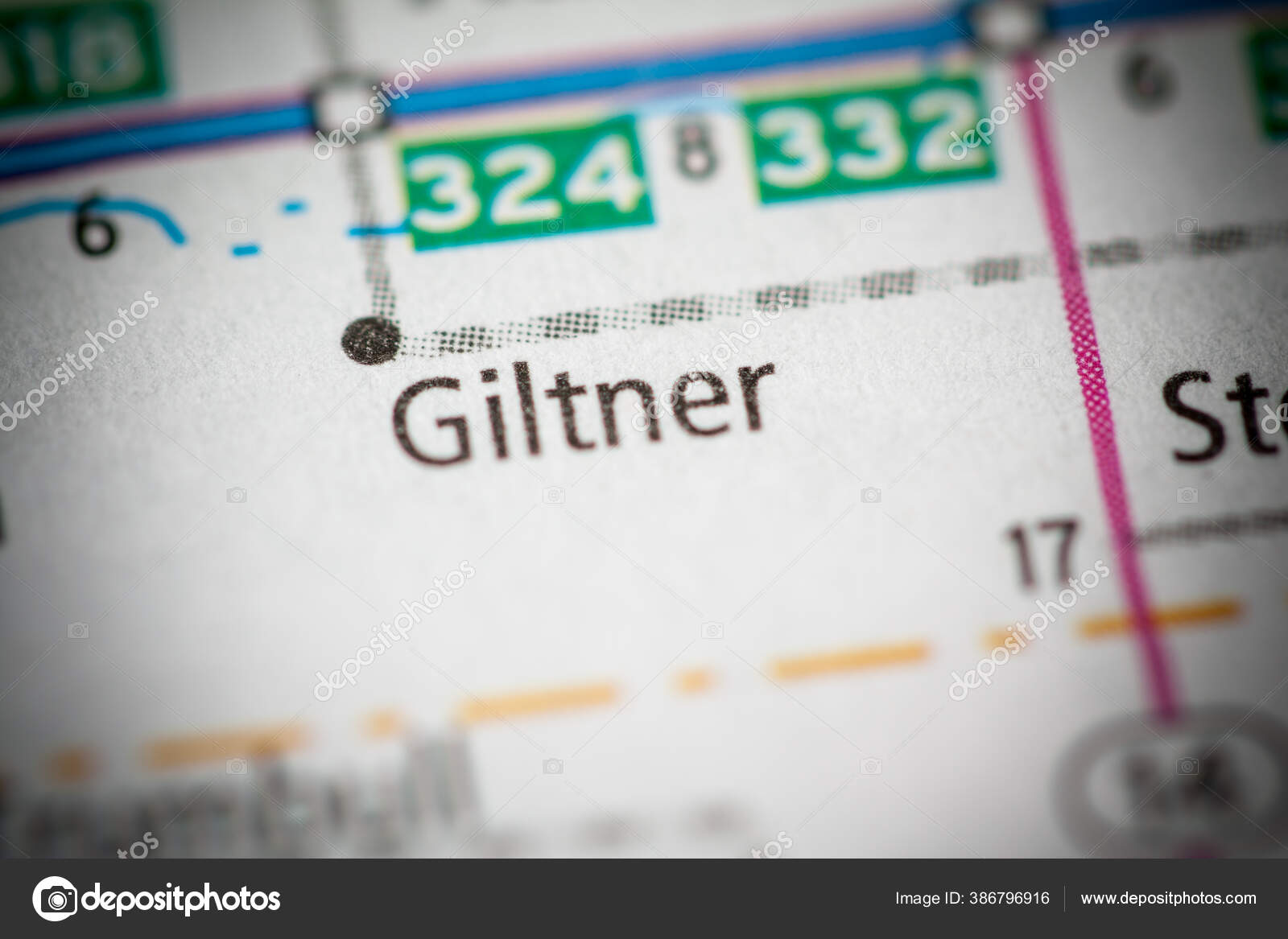 Giltner Nebraska Mapa Usa — Foto de stock © aliceinwonderland2020
