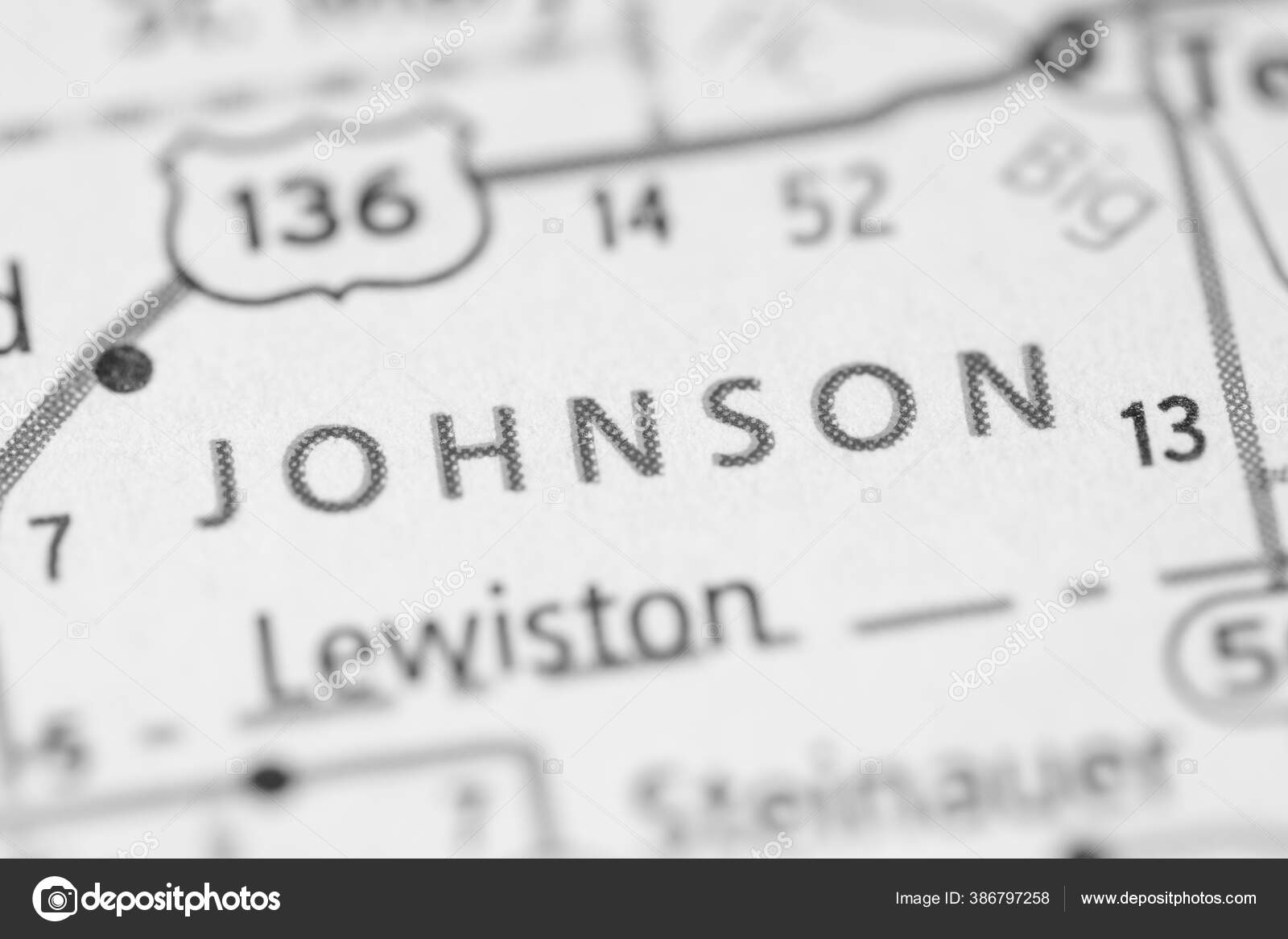 Johnson Nebraska Usa Map — Stock Photo © aliceinwonderland2020 386797258