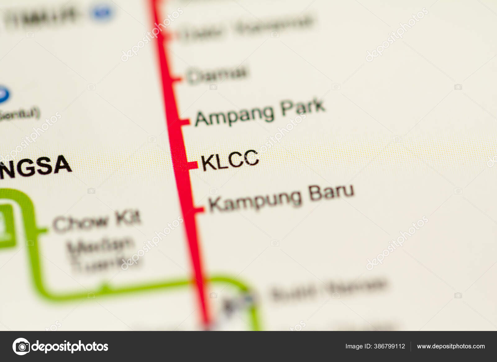 Klcc Station Kuala Lumpur Metro Map — Stock Photo