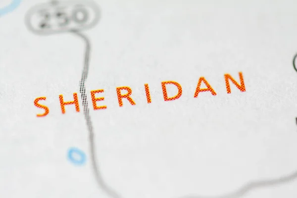 Sheridan Nebraska Mappa Degli Stati Uniti — Foto Stock