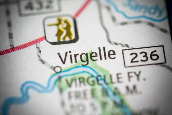 Virgelle 蒙大拿美国地图 — 图库照片