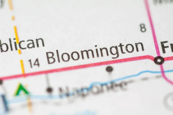 Bloomington Nebraska Stati Uniti Concetto Geografico Close Shot — Foto Stock