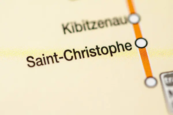 Stazione Saint Christophe Mappa Del Metro Strasburgo — Foto Stock