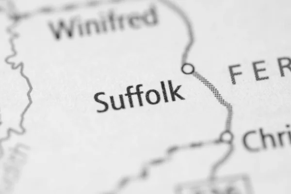 Suffolk 蒙大拿美国地图 — 图库照片
