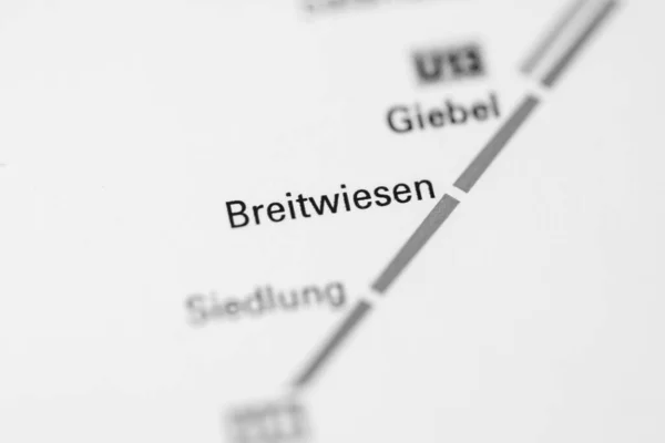 Estación Breitwiesen Mapa Del Metro Stuttgart — Foto de Stock
