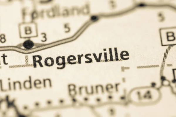 Rogersville Missouri Mappa Degli Stati Uniti — Foto Stock