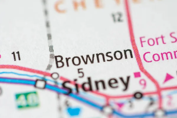 Brownson Nebraska Usa Karta — Stockfoto
