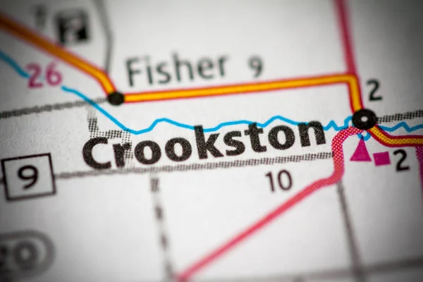 Crookston Minnesota Mapa Usa — Foto de Stock