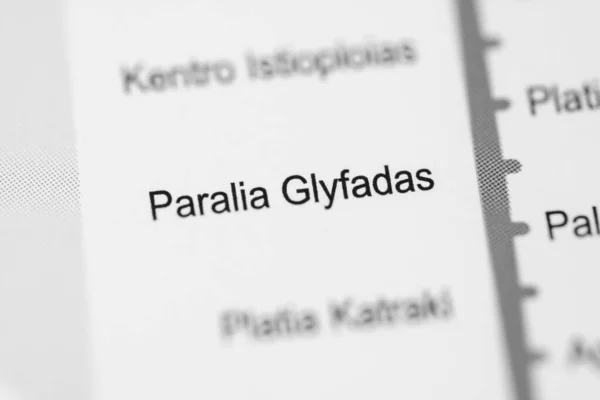 Paralia Glyfadas Station Carte Métro Athènes — Photo