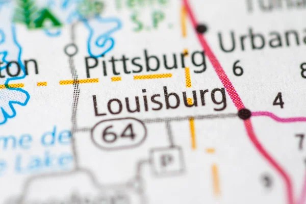 Louisburg Missouri Eua Mapa — Fotografia de Stock