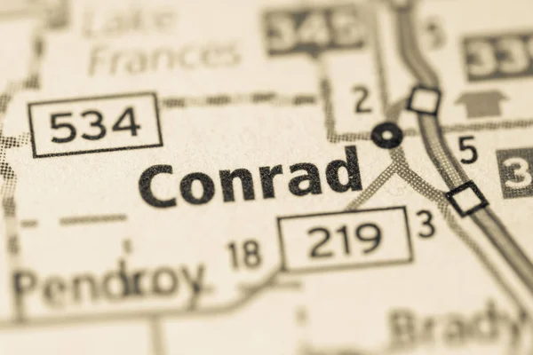 Conrad Vagyok Montanában Amerikai Térkép — Stock Fotó
