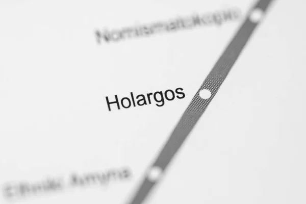 Estación Holargos Mapa Del Metro Atenas — Foto de Stock