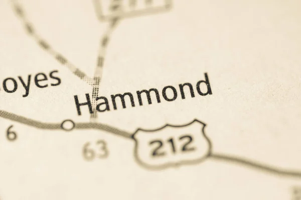 Хаммонд Монтана Карта Сша — стокове фото