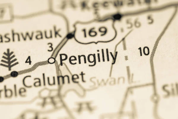 ペンギリー ミネソタだ アメリカ地図 — ストック写真