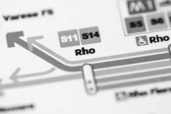 Estación Rho Mapa Del Metro Milán —  Fotos de Stock