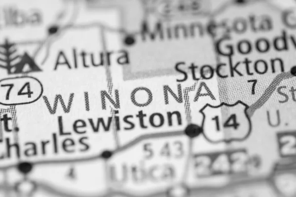 Närbild Kartan Över Minnesota Förenta Staterna — Stockfoto