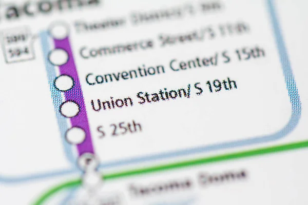 Estación Union Estación Mapa Del Metro Seattle —  Fotos de Stock