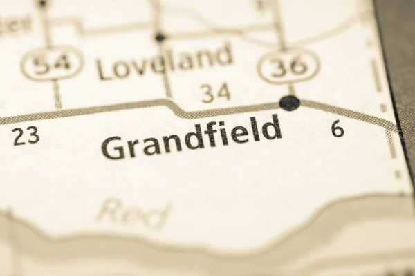 Grandfield Oklahoma Abd Coğrafi Kavram Yakın Çekim — Stok fotoğraf