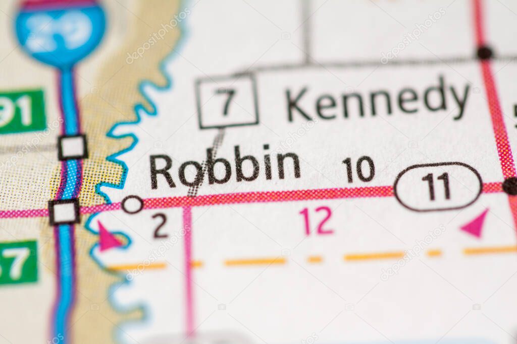 Robbin. Minnesota. USA map