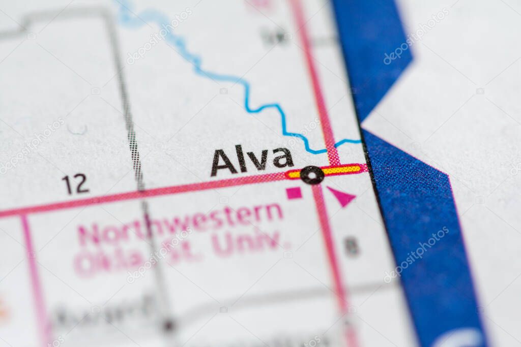 Alva. Oklahoma. USA. Geographic concept close up shot
