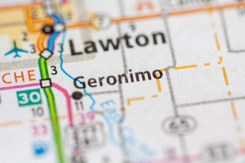 Geronimo. Oklahoma. USA. Geographic concept close up shot