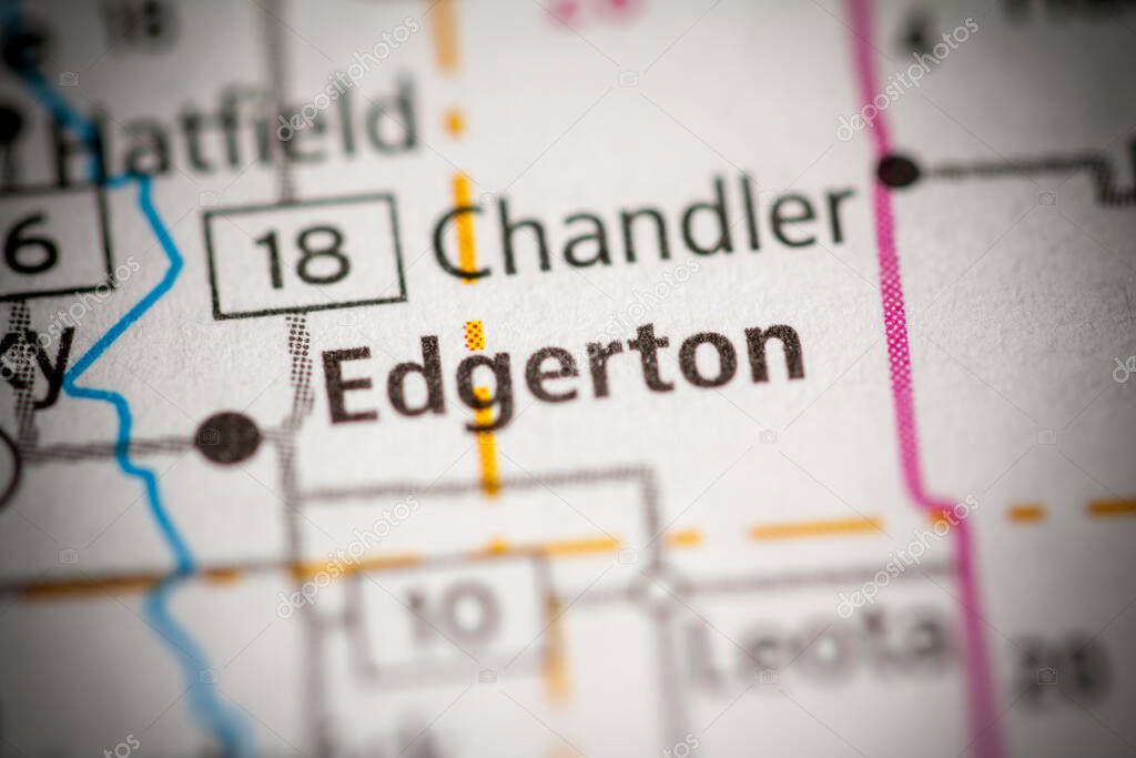 Edgerton. Minnesota. USA map