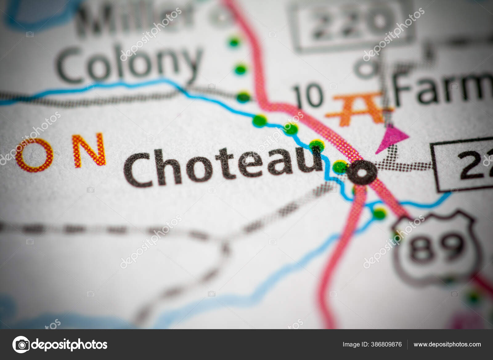 Choteau Montana Usa Map Stock Photo by ©aliceinwonderland2020 386809876