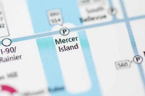 Mercer Island Station Metrokaart Seattle — Stockfoto