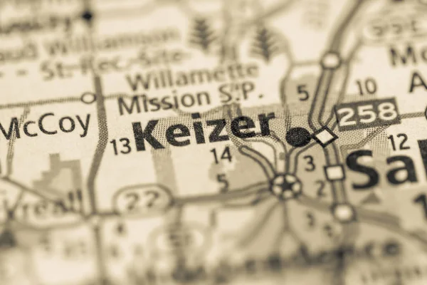Keizer Oregon Estados Unidos Concepto Geográfico Primer Plano — Foto de Stock
