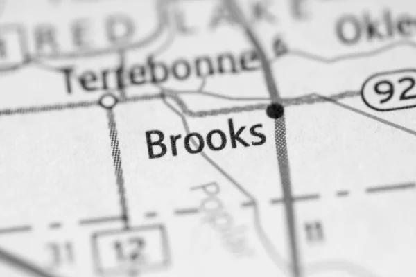 Brooks Minnesota Mapa Usa — Foto de Stock