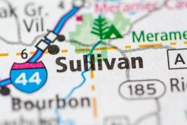 Sullivan Missouri Mapa Usa — Stock fotografie
