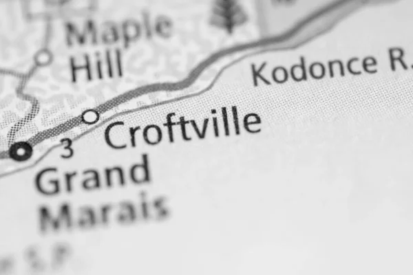 Croftville Minnesota Mapa Usa — Stock fotografie