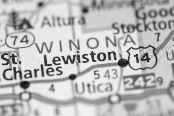 Närbild Kartan Över Minnesota Förenta Staterna — Stockfoto