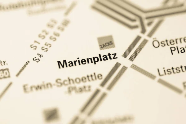 Estación Marienplatz Mapa Del Metro Stuttgart — Foto de Stock