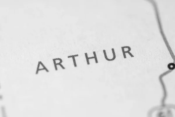 Arthur Nebraska Mappa Degli Stati Uniti — Foto Stock